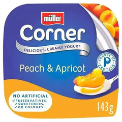 Muller Corner Peach and Apricot Yogurt 143g Adomoo