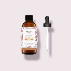 Nature Spell Argan Organic Cold-Pressed Pure Moroccan Oil 110 ml with Dropper Adomoo