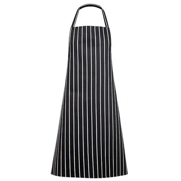 Navy/White Butcher Stripe Bib Apron Adomoo