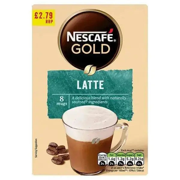 Nescafé Gold Latte 8 x 15.5g (124g) (Case of 6) Adomoo