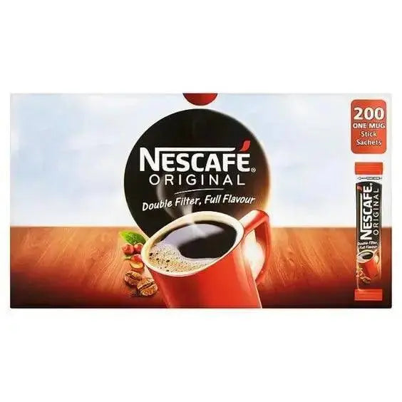 NESCAFE Original Instant Coffee, 200 Sachets x 1.8g Adomoo