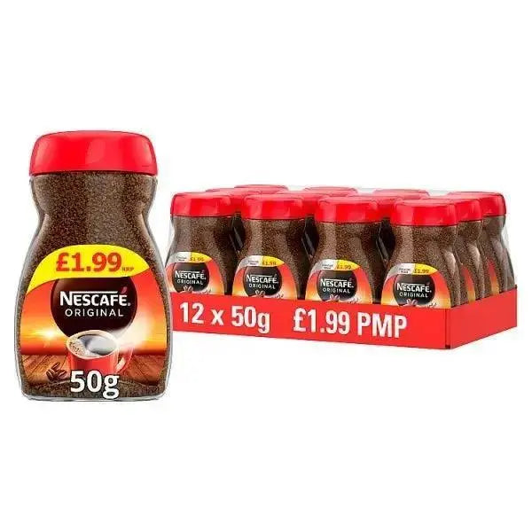 Nescafe Original Instant Coffee 50g (Case of 12) Adomoo