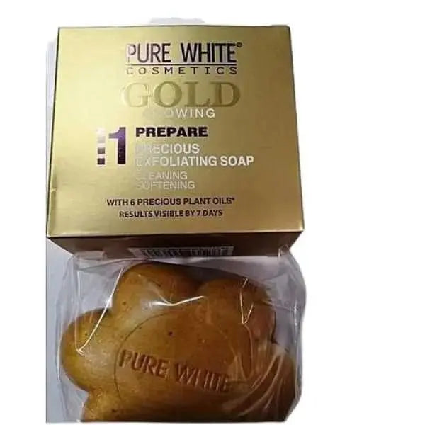 Pure White Cosmetics Gold Glowing No.1 Precious Exfoliating Soap 150G  Adomoo