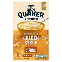 Quaker Oat So Simple Golden Syrup Porridge Sachets 10x36g (Case of 9)  Adomoo