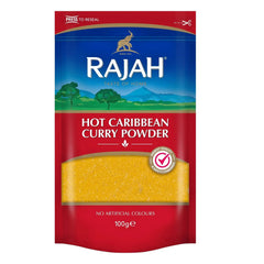 Rajah Hot Caribbean Curry Powder (100g)  Adomoo