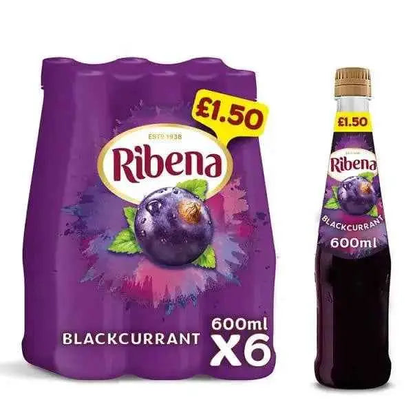 Ribena Blackcurrant Squash 600ml (Case of 6)  Adomoo