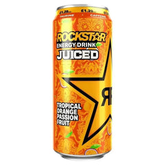 Rockstar Energy Drink Juiced Tropical Orange Passion Fruit 500ml (Case of 12)  Adomoo