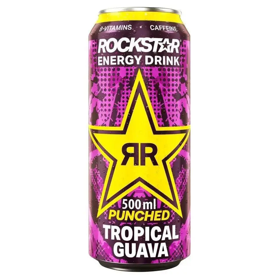 Rockstar Energy Drink Punched Tropical Guava 500ml (Case of 12)  Adomoo