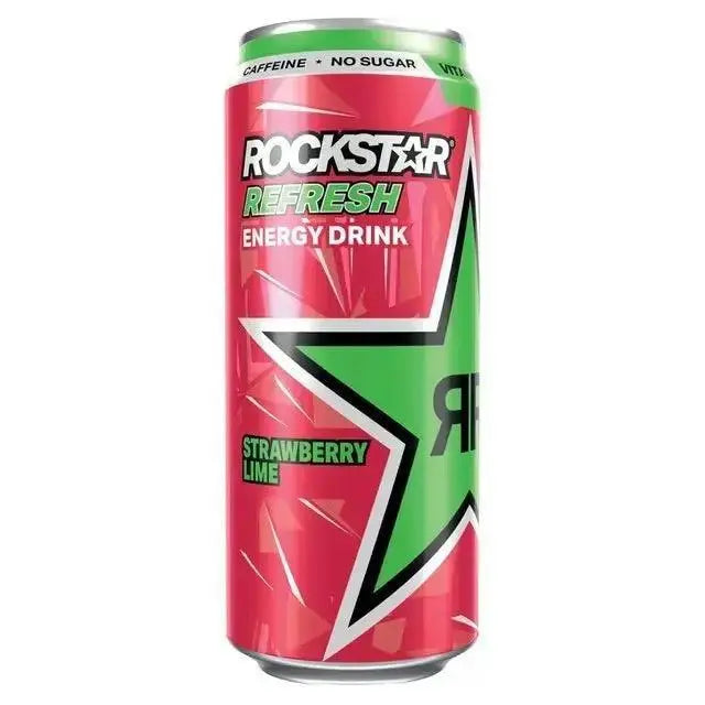 Rockstar Refresh Energy Drink Strawberry Lime 500ml (Case of 12)  Adomoo