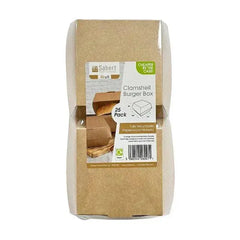 Simply Kraft Medium Clam Burger Box - 25pk  Adomoo