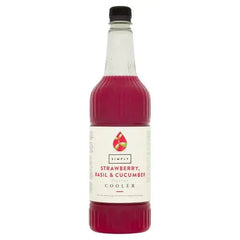 Simply Strawberry, Basil & Cucumber Flavour Cooler 1L  Adomoo