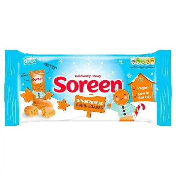Soreen Gingerbread Mini Loaves, Festive Snack Bars Limited Edition 5 x 30g (Case of 8)  Adomoo