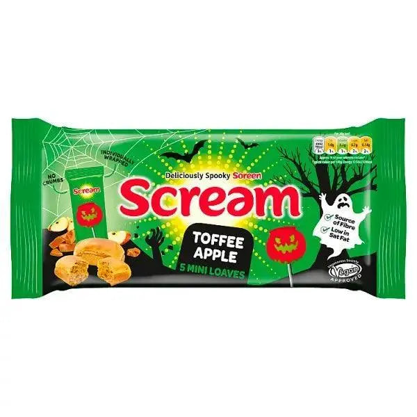 Soreen Scream Toffee Apple Mini Loaves, Halloween Snack Bars 5 x 30g (Case of 8)  Adomoo