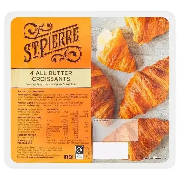 St Pierre 4 All Butter Croissants  Adomoo