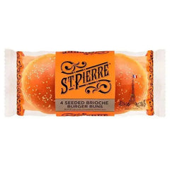 St Pierre 4 Seeded Brioche Burger Buns  Adomoo