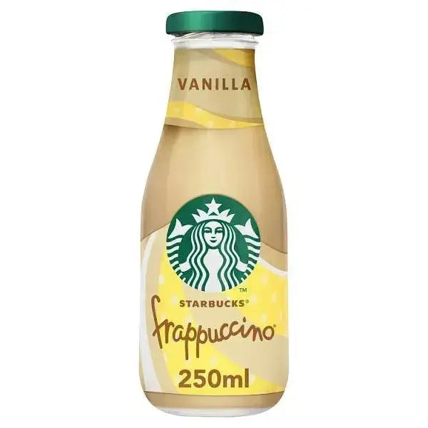 Starbucks Frappuccino Vanilla Flavoured Milk Iced Coffee 250ml (Case of 8)  Adomoo