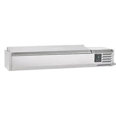 Sterling Pro Cobus SPT1400-330-SS Topping Well, Stainless Steel Lid, 6 x GN1/4  Adomoo