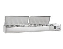 Sterling Pro Cobus SPT2000-330-SS Topping Well, Stainless Steel Lid, 10 x GN1/4  Adomoo