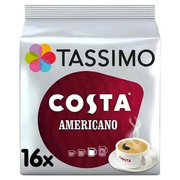 Tassimo Costa Americano Coffee Pods 16 Servings (Pack of 5)  Adomoo