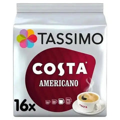 Tassimo Costa Americano Coffee Pods 16 Servings (Pack of 5)  Adomoo