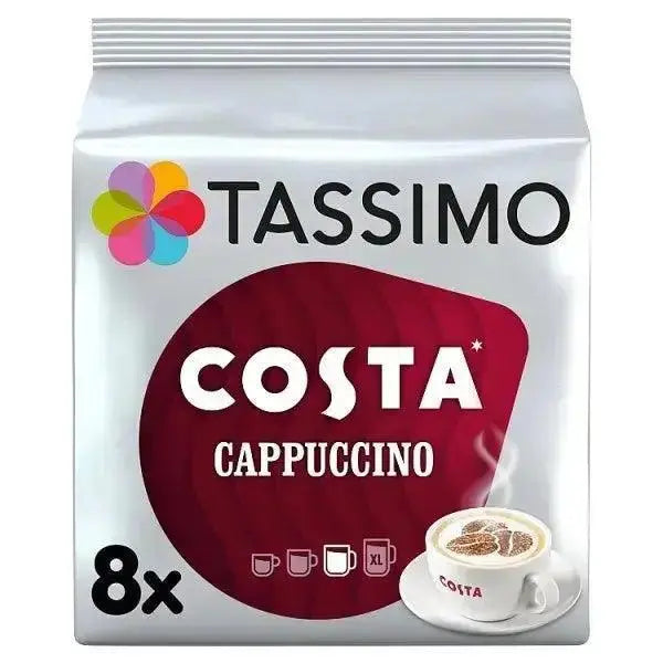 Tassimo Costa Cappuccino Coffee Pods 8 Servings  Adomoo