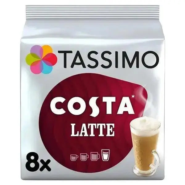 Tassimo Costa Latte Coffee Pods 8 Servings ( Pack of 5 )  Adomoo