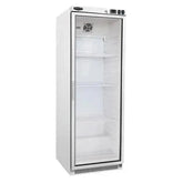 The SPR400G Sterling Pro Cobus Glass Door Upright Refrigerator White Adomoo