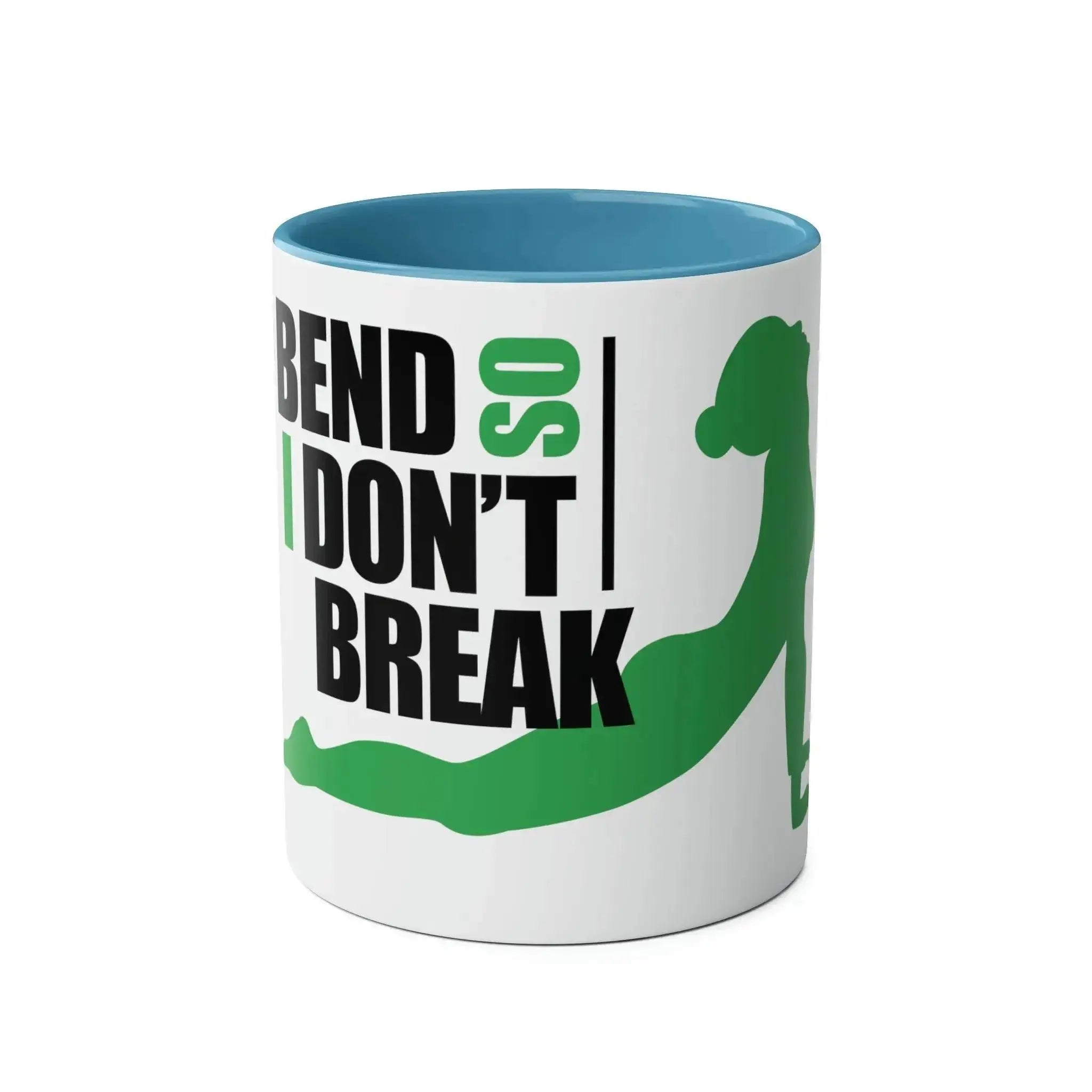 Two-Tone Coffee Mugs, 11oz - I don't break.  Adomoo