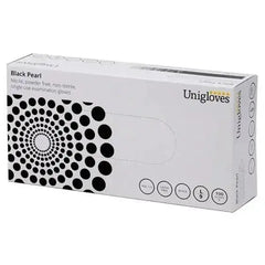 Unigloves 100 Black Pearl Nitrile Powder Free Gloves  Adomoo