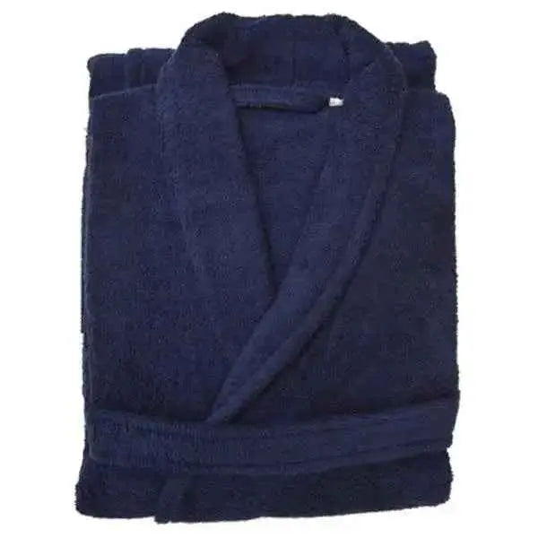 Unisex Shawl Bathrobe S/M Navy 2 pack Adomoo