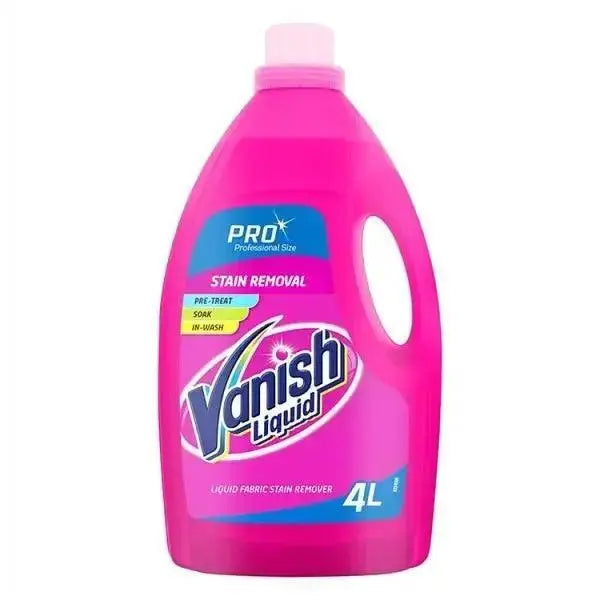 Vanish Professional Range Liquid Fabric Stain Remover 4L  Adomoo