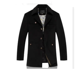 Men Coat Long Casual Fashion Thickening  Adomoo