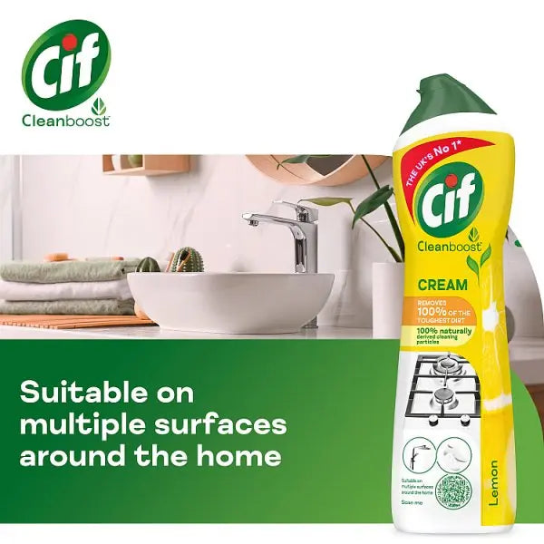 Cif Cream Cleaner Lemon 500 ml (Case of 8)  Adomoo