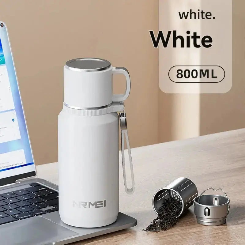 1.5L Stainless Steel Thermos Bottle – Vacuum Insulated Flask for Hot Coffee, Tea & Cold Drinks  Adomoo