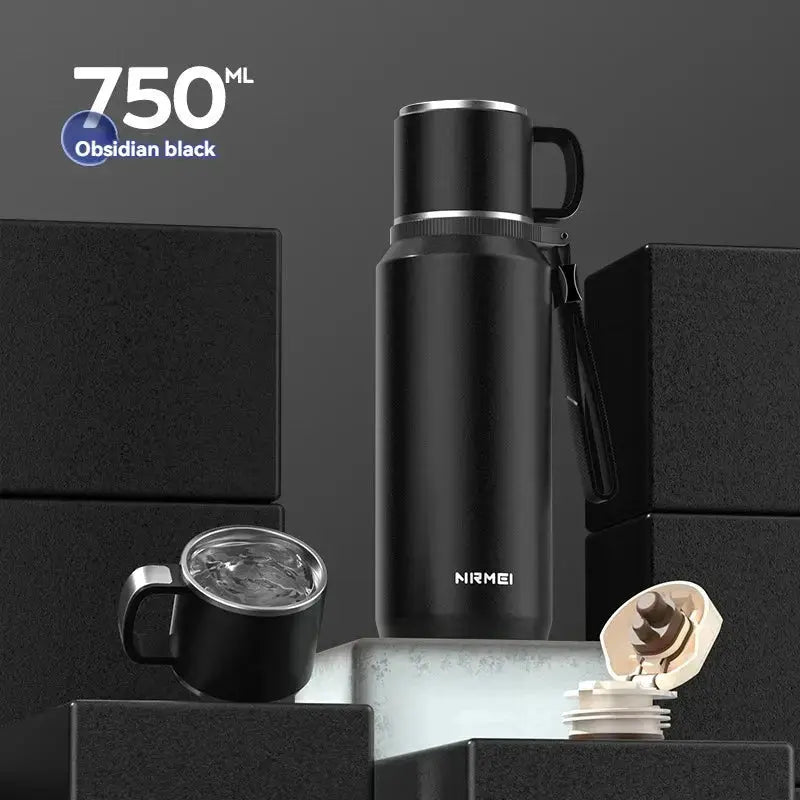 1.5L Stainless Steel Thermos Bottle – Vacuum Insulated Flask for Hot Coffee, Tea & Cold Drinks  Adomoo