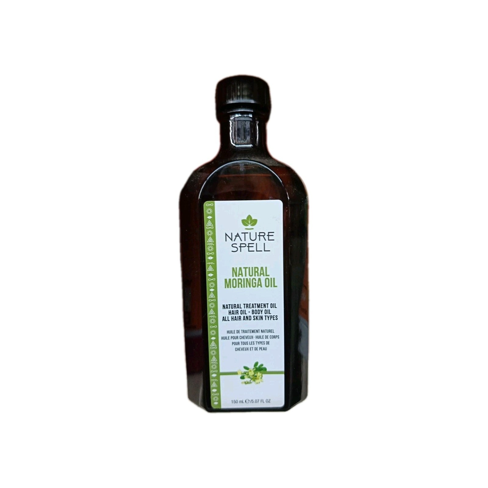 Nature Spell Moringa Oil 150ml - Hair & Skin Nourishment, Anti-Frizz, Hydrating  Adomoo