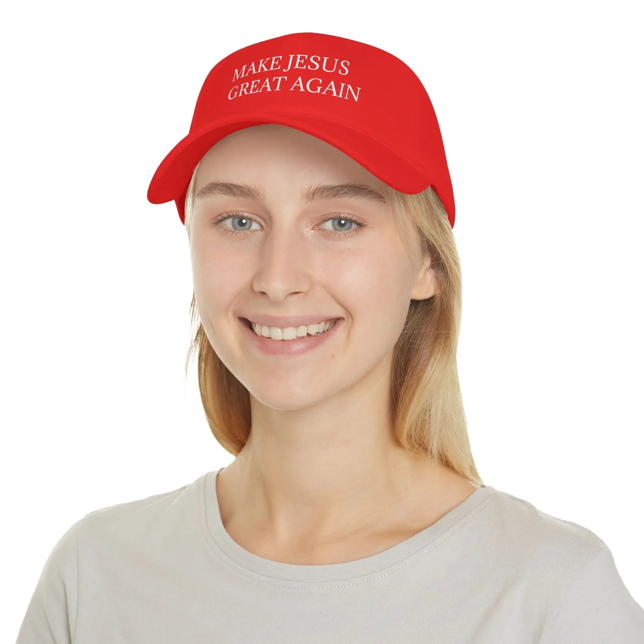 Make Jesus Great Again Low Profile Baseball Cap - Faith-Inspired Fashion  Adomoo
