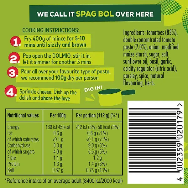 Dolmio Sauce for Bolognese Original 450g (Case of 6)  Adomoo