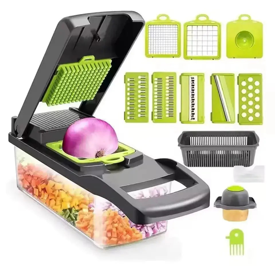 16/25 in 1 Multifunctional Vegetable Chopper Handle Food Grate Food Chopper Vegetable Slicer Dicer Cut Kitchen Items cocina tool  Adomoo