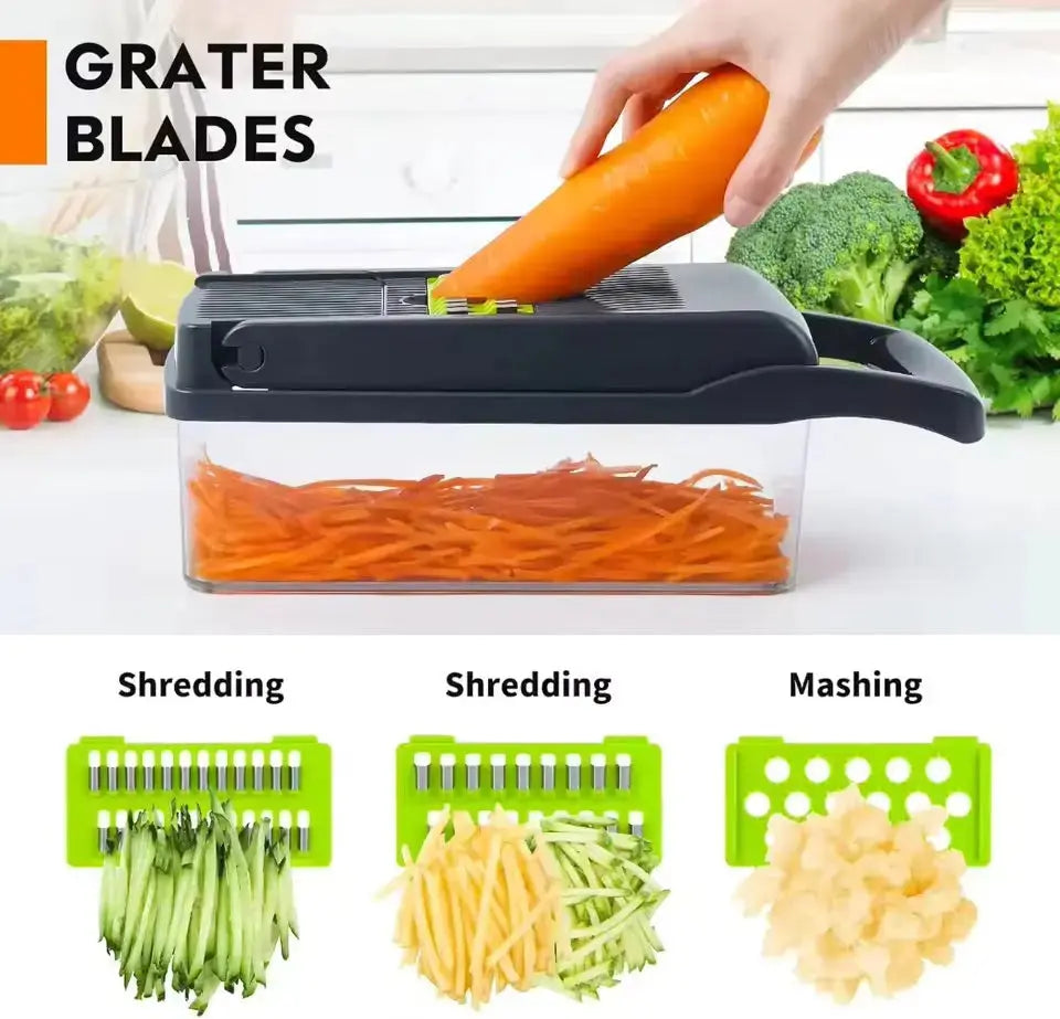 16/25 in 1 Multifunctional Vegetable Chopper Handle Food Grate Food Chopper Vegetable Slicer Dicer Cut Kitchen Items cocina tool  Adomoo