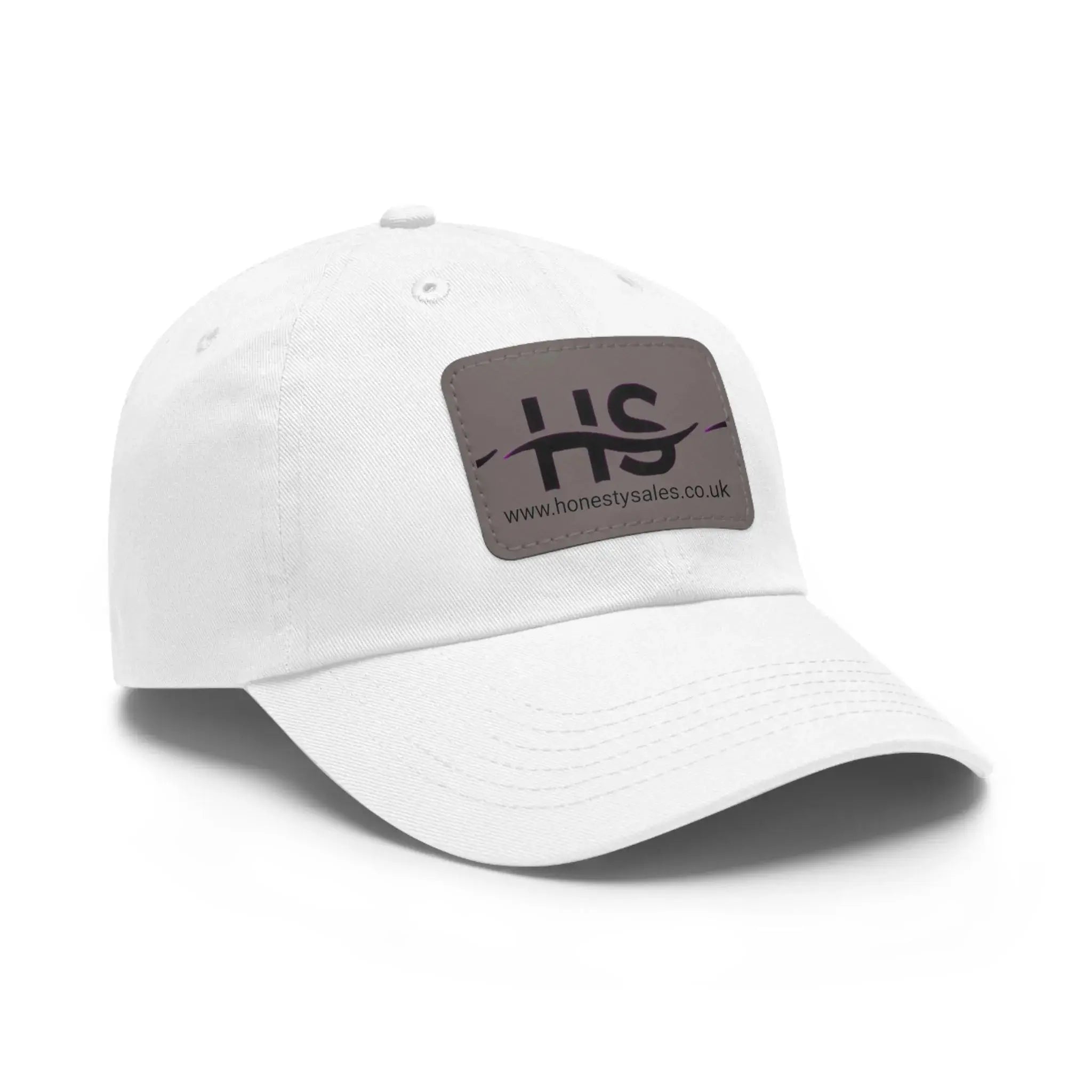 Dad Honesty Sales Hat with Leather Patch (Rectangle)  Adomoo
