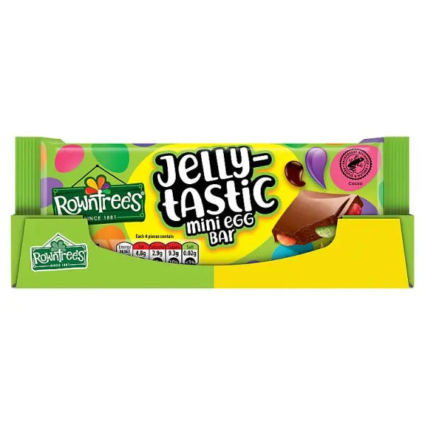 Rowntree's Jelly-Tastic Mini Egg Chocolate Sharing Bar 100g (Case of 18)  Adomoo