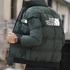 Men's Tiger Logo Padded Cotton Jacket - Short Thick Casual Parka, Winter Trend (S-5XL)  Adomoo