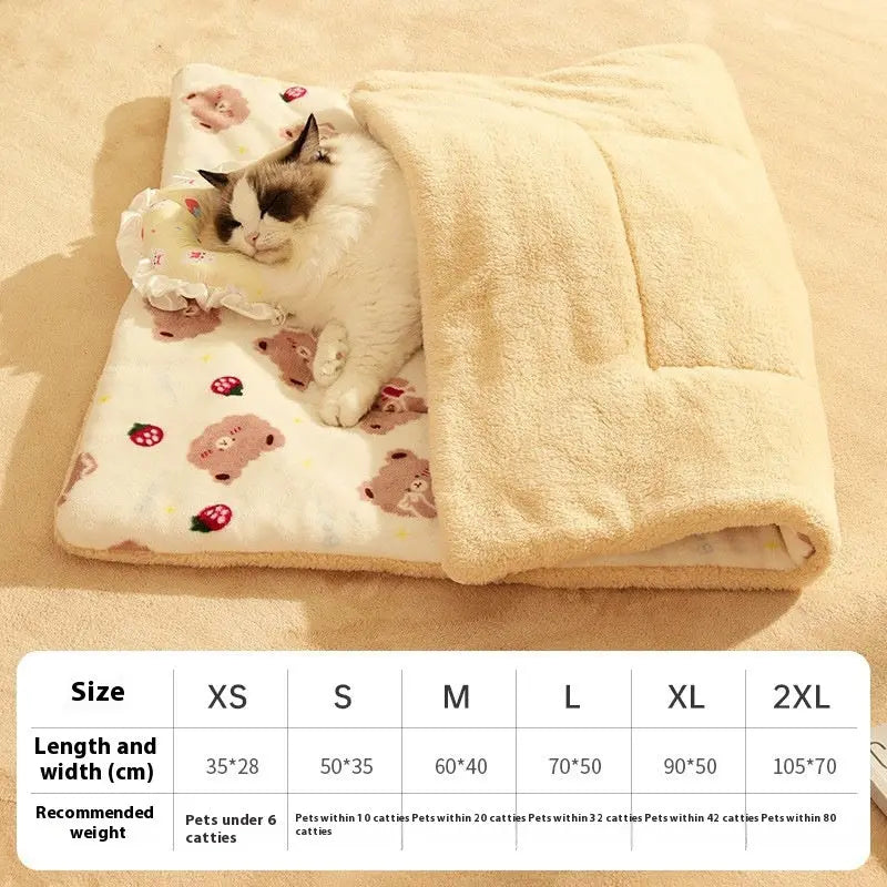 Warm Cat Mat Sleeping Blanket Stepping On Milk Cushion  Adomoo