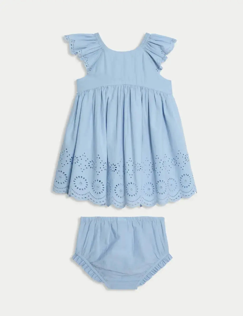 2pc Pure Cotton Broderie Outfit (0 Mths-3 Yrs)  Adomoo