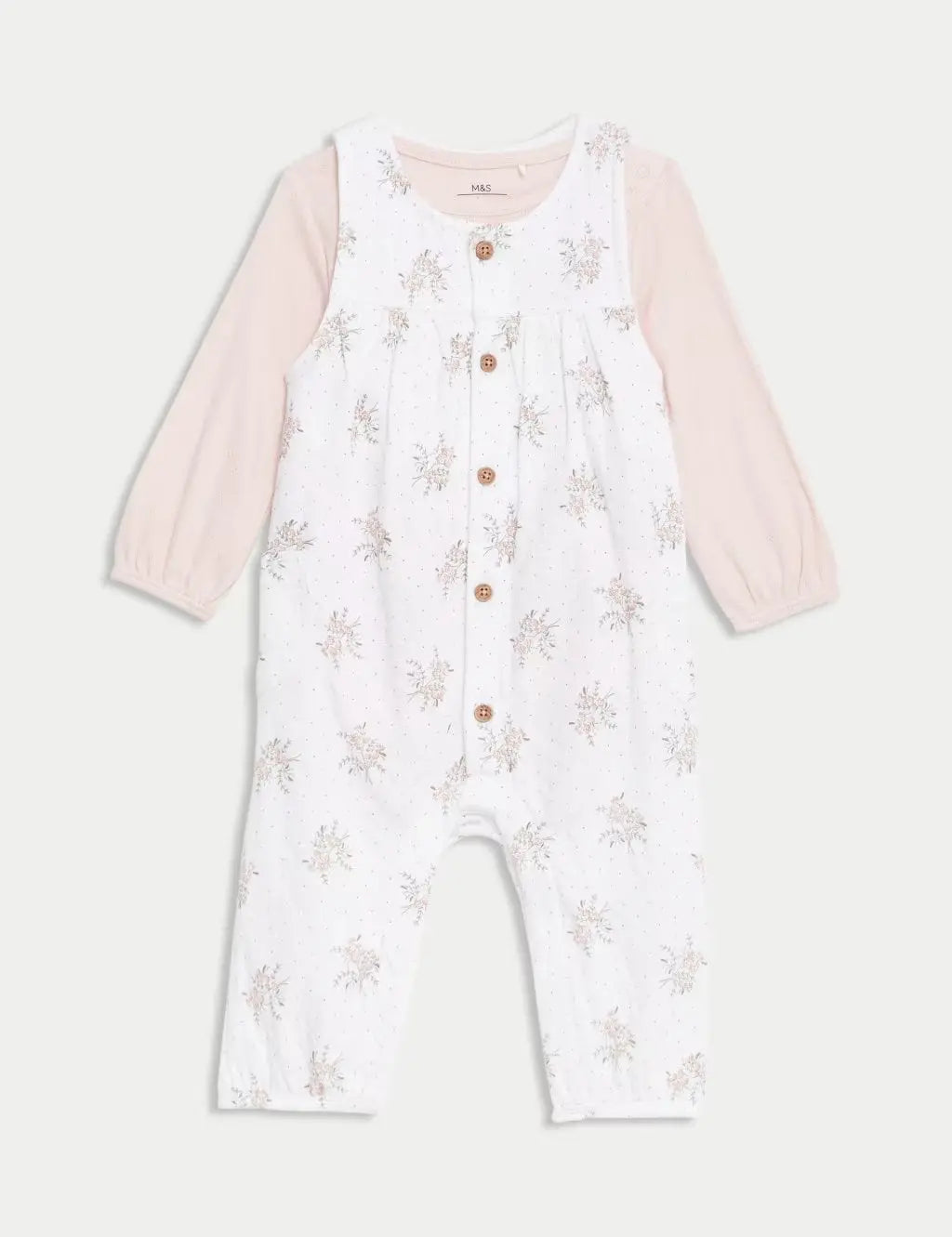 2pc Pure Cotton Floral Outfit (7lbs - 1 Yrs)  Adomoo