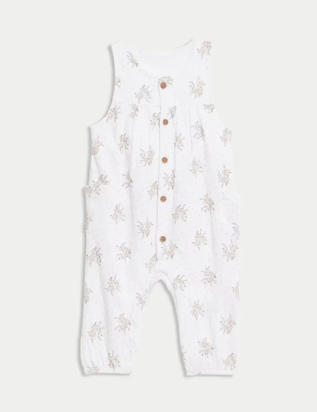 2pc Pure Cotton Floral Outfit (7lbs - 1 Yrs)  Adomoo