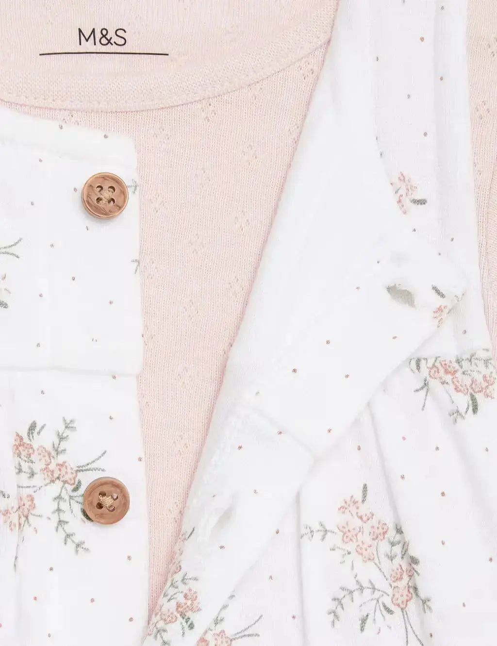 2pc Pure Cotton Floral Outfit (7lbs - 1 Yrs)  Adomoo