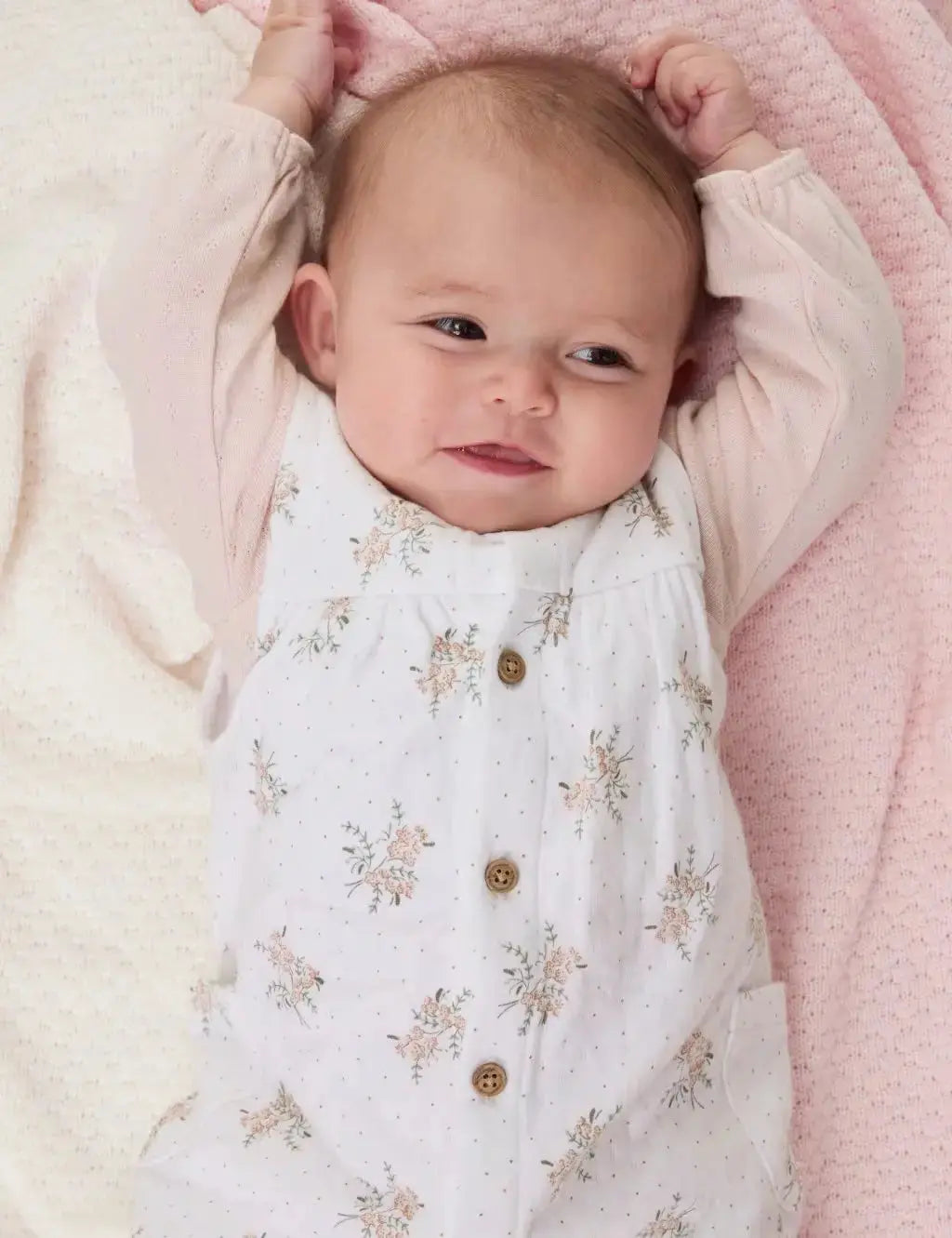 2pc Pure Cotton Floral Outfit (7lbs - 1 Yrs)  Adomoo