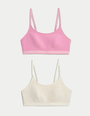 2pk Cotton First Bra Crop Tops  Adomoo